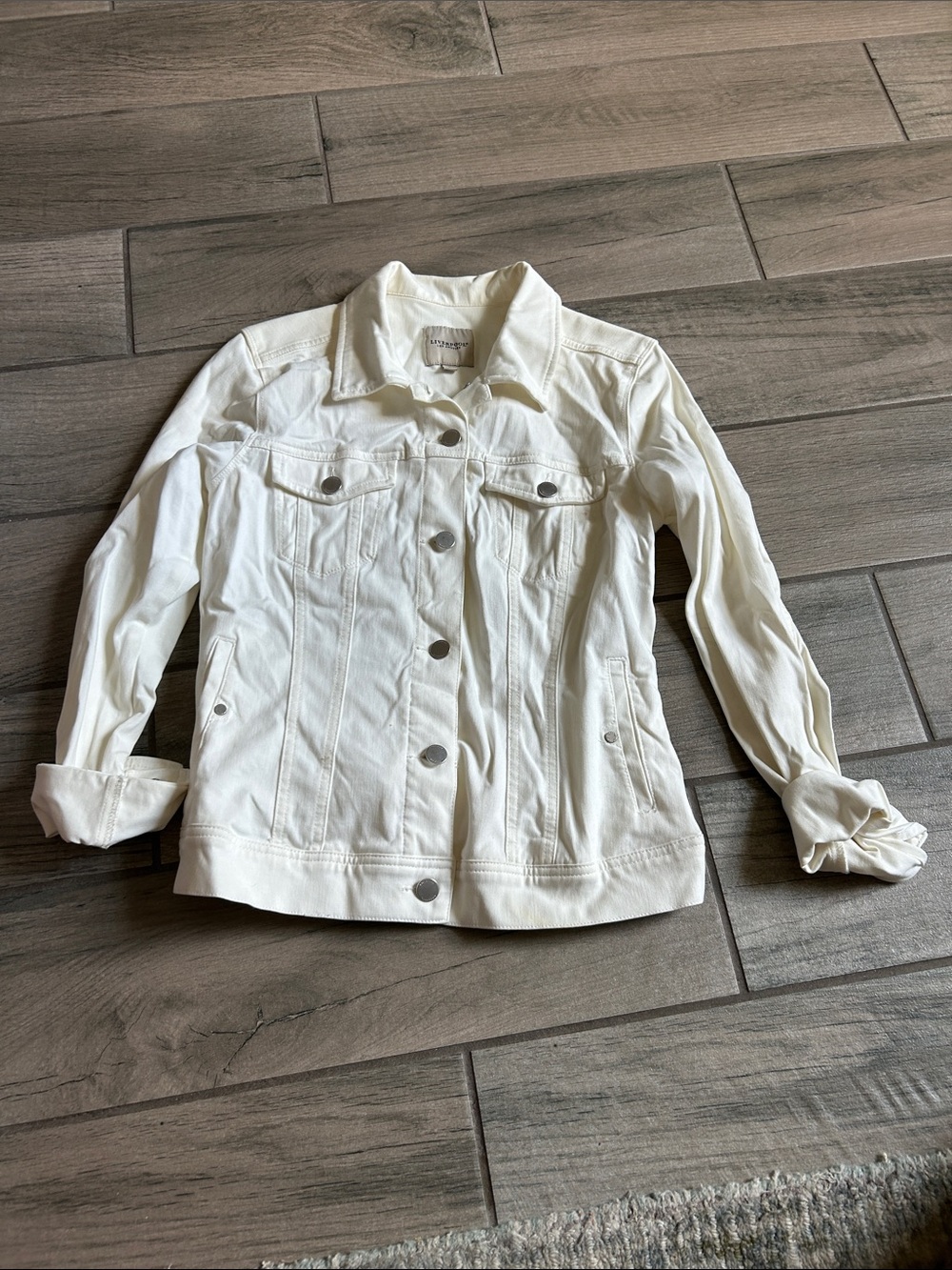 Liverpool White Denim Trucker Jacket